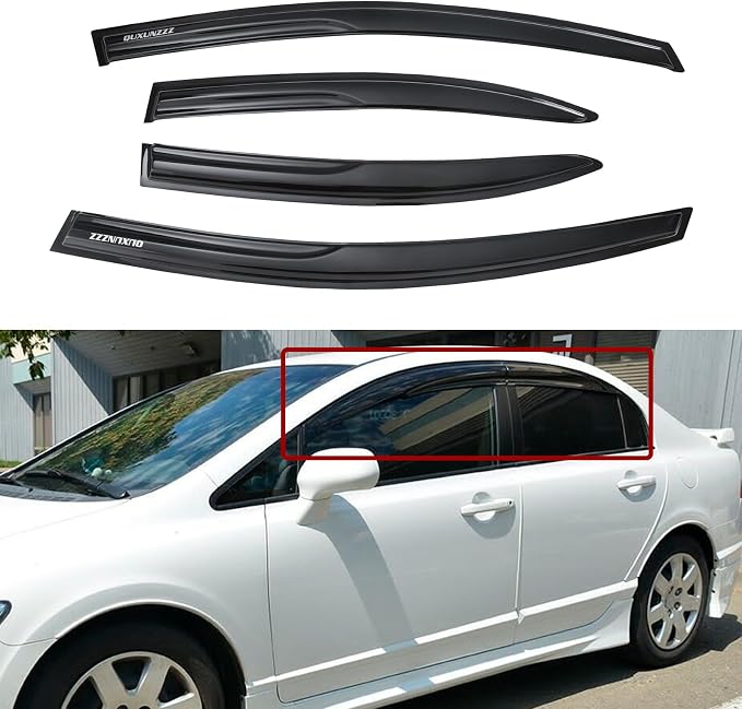 Rain Guards Side Window Visor Vent Outside Mount - Image 7