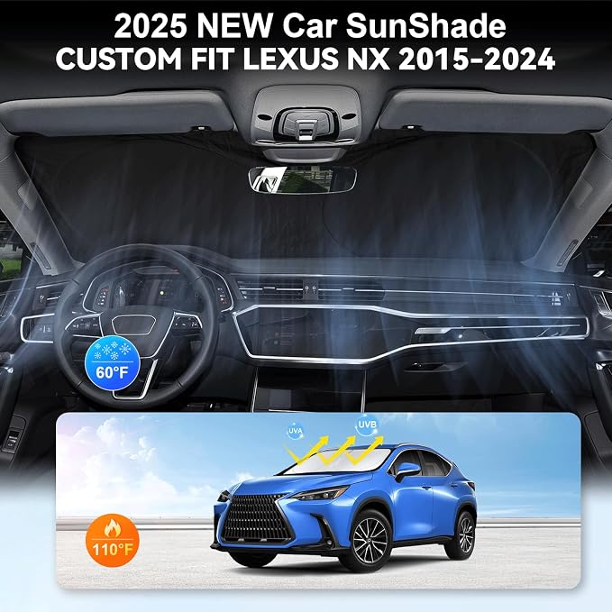 Custom Fit NX NX250 Windshield Sunshade - Image 4