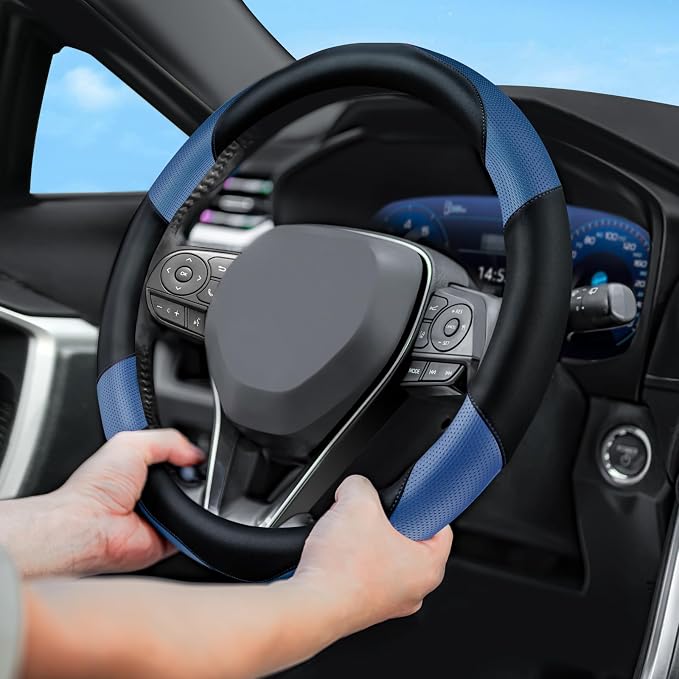 Soft Leather Steering Wheel Cover - Image 3
