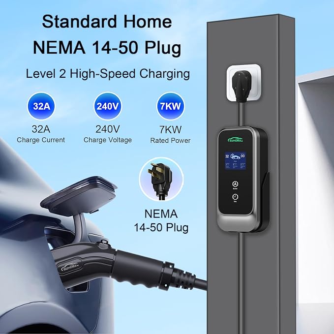 Level 2 EV Charger, 32A 240V Electric Car Charger - Image 2