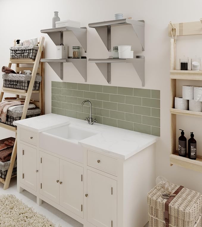 AmGood 12" X 16" Stainless Steel Wall Shelf | Metal Shelving | Garage, Utility - Image 7