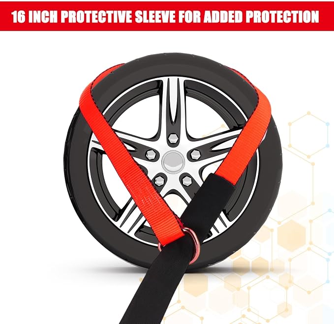 8Pack 2'' X 8ft Tow Truck Straps Lasso Wheel Lift Straps Lasso Tow Strap - Image 3