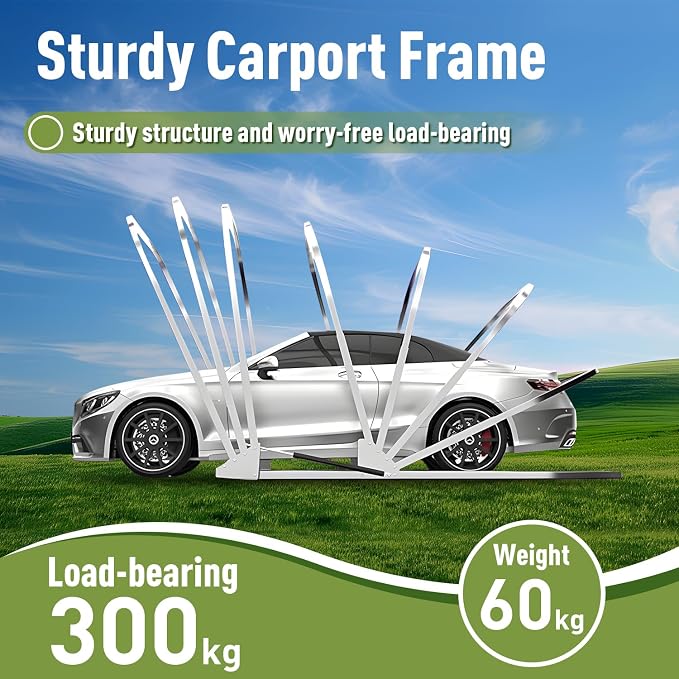 Stainless Steel Carport, Foldable Retractable Garage, Heavy Duty Mobile Carport - Image 2