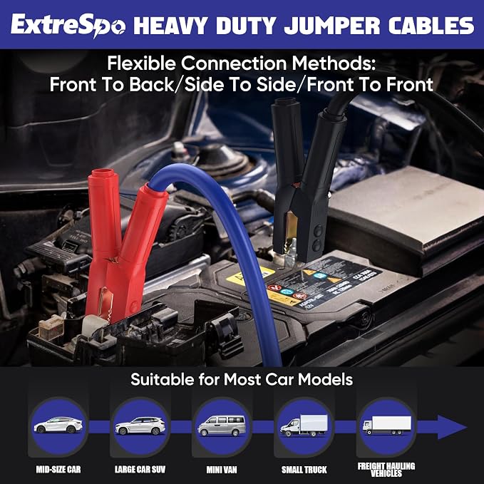 2/0 Gauge 30 FT Heavy Duty Jumper Cables, 1500Amp Quick Connect Booster Cables - Image 6