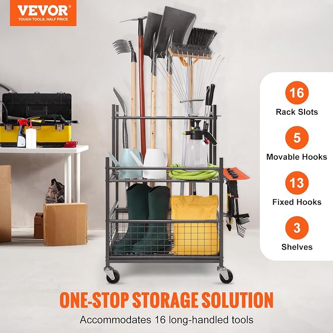 VEVOR Garden Tool Organizer, 16 Slots - Image 4