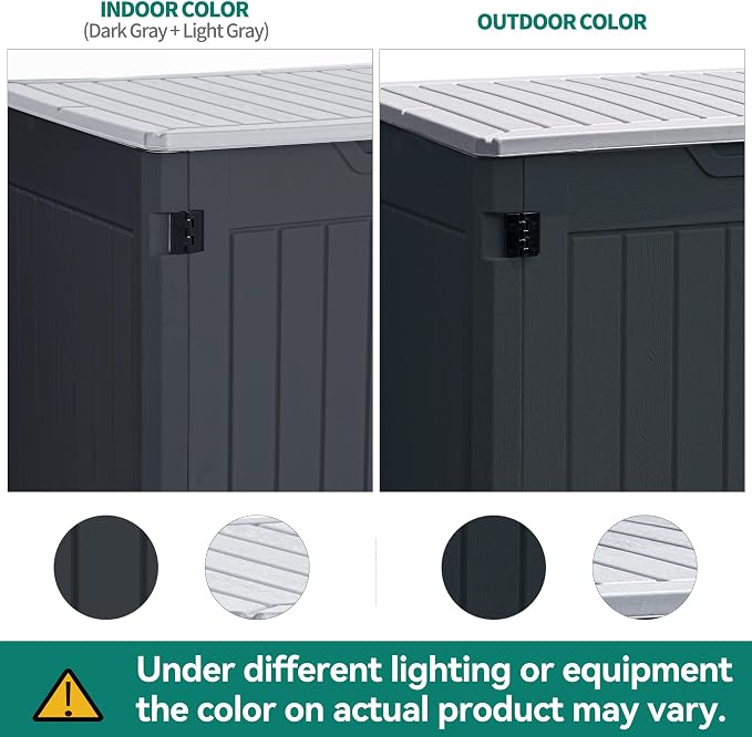 YITAHOME Extra Large Outdoor Horizontal Storage Shed, 4.5x4ft Resin Tool Sheds - Image 8