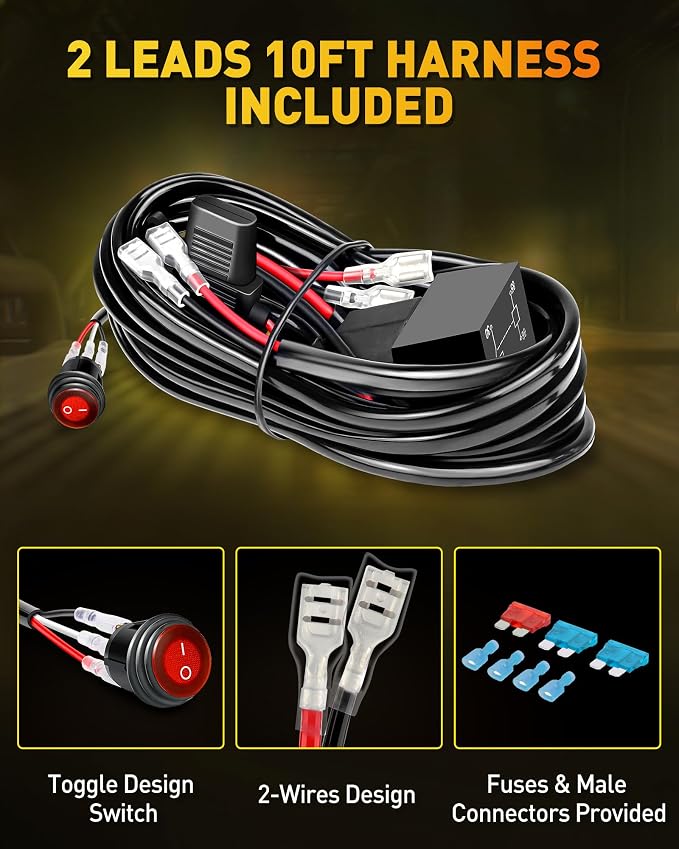 NAOEVO 4 Inch LED Pod Lights, Spot Flood Yellow LED Fog/Driving/Off Road Lights - Image 6