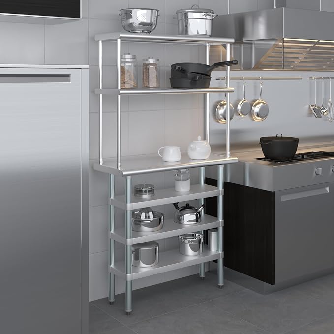 Amgood 14" x 36" Stainless Steel Work Table - Image 6