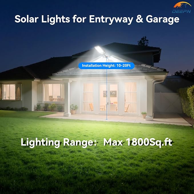 Solar Lights Outdoor for Outside, IP66 Waterproof Street Lights Outdoor - Image 2