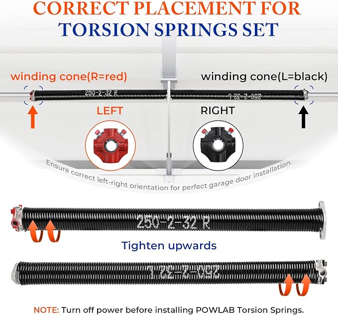 Pair of 2" Garage Door Torsion Springs - Image 3