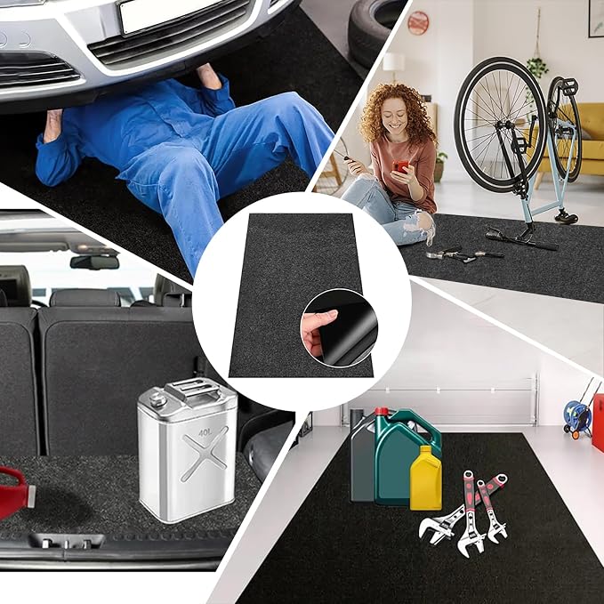 GlowShade 2 Pack Oil Spill Mat, 36 X 60 Inch Garage Floor Mat Under Car - Image 6