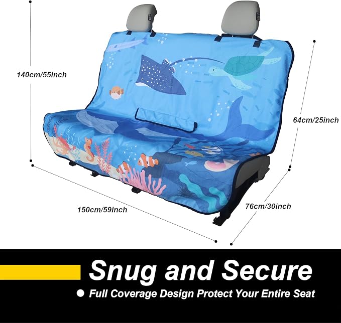 Back Seat Cover for Car Trucks Van SUV, Waterproof Rear Bench Towel Seat Covers - Image 2