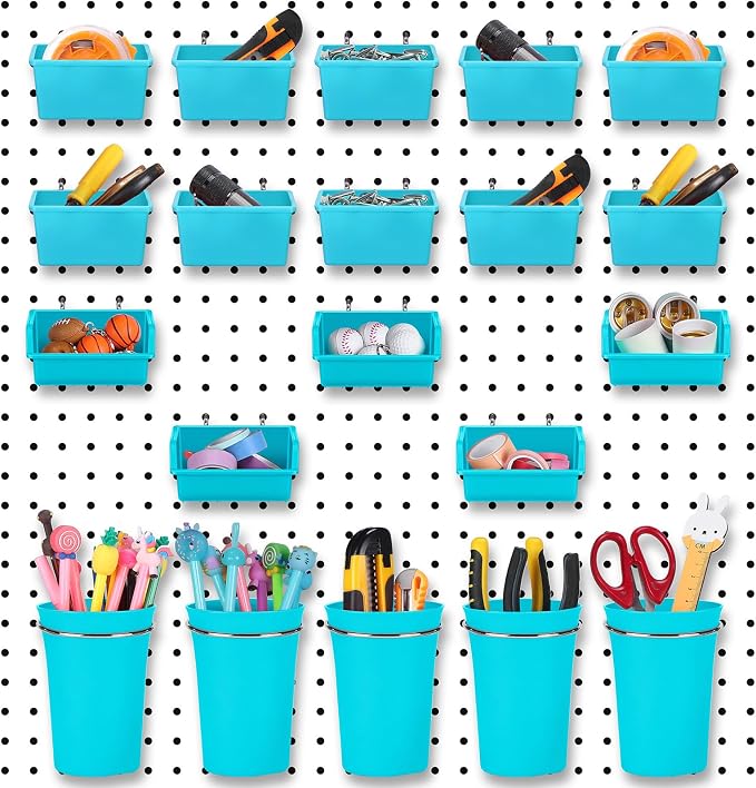 Yookeer 20 Pcs Pegboard Bins and Cups by Yookeer