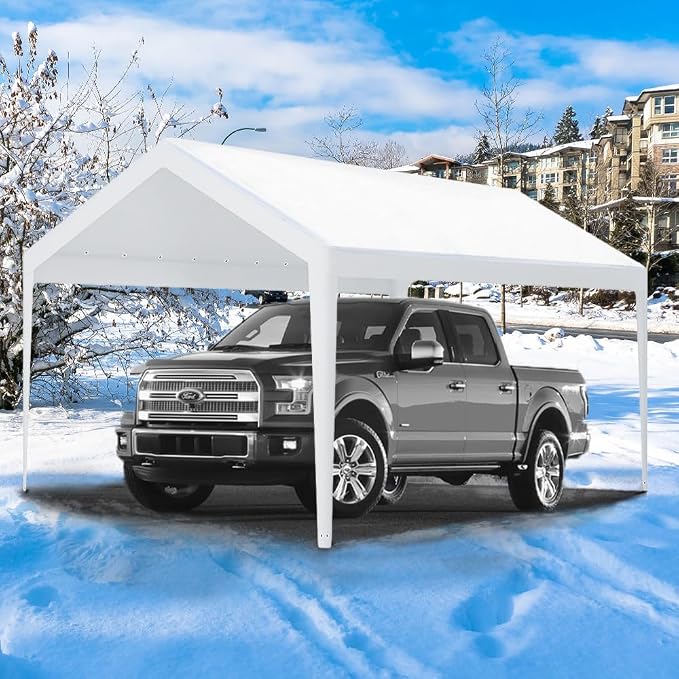Rutile 12 x 20 FT Carport Replacement Cover, Heavy Duty Car Tarp Canopy Tent - Image 4