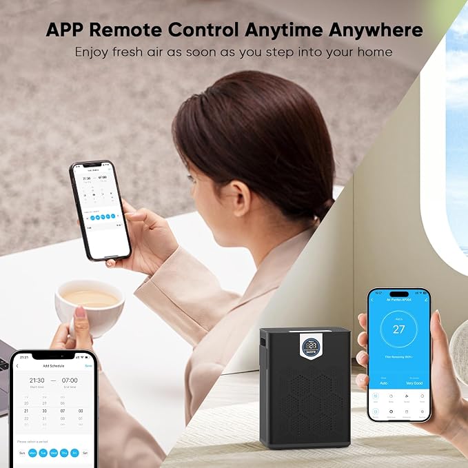 Smart Air Purifiers for Home Large Room, H14 Air Purifier - Image 6