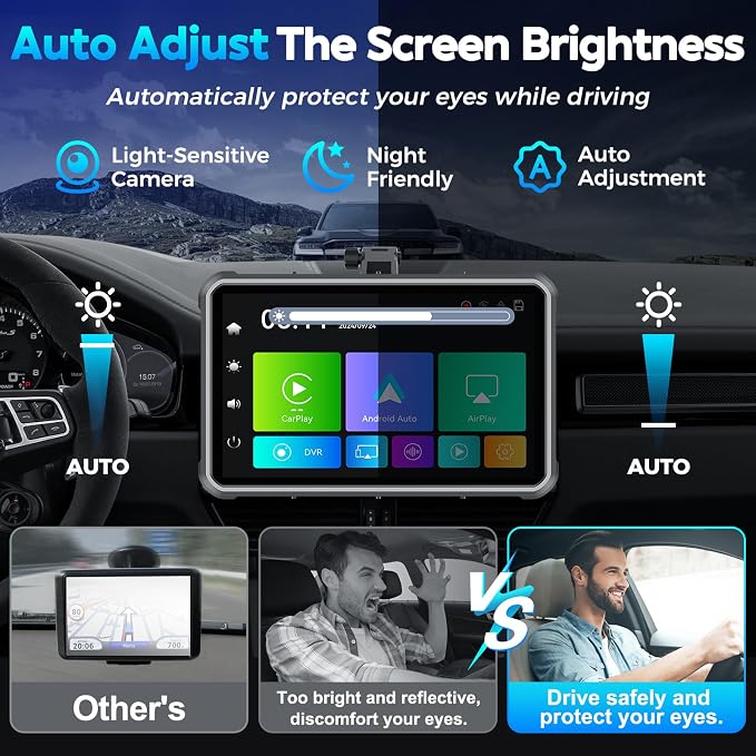 Portable Apple Carplay Screen for Car, Secure Strong Bracket, Navigation - Image 4