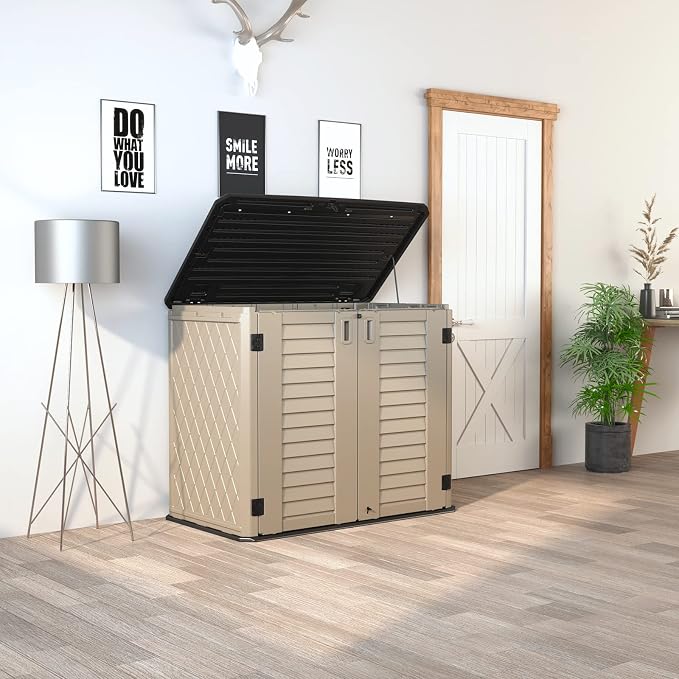 HOMSPARK Storage Shed Weather Resistance, Horizontal Storage Shed - Image 7