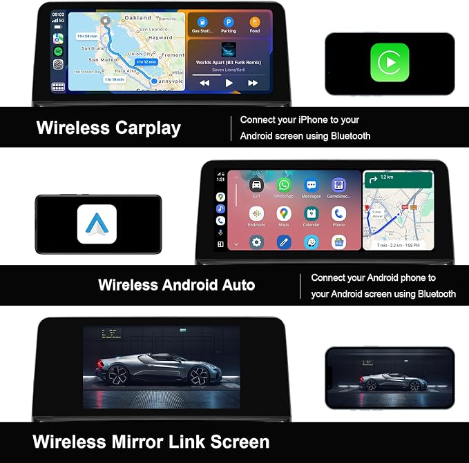 PEMP Linux Vertical Screen E70 E71 CIC Wired and Wireless CarPlay Retrofit - Image 4