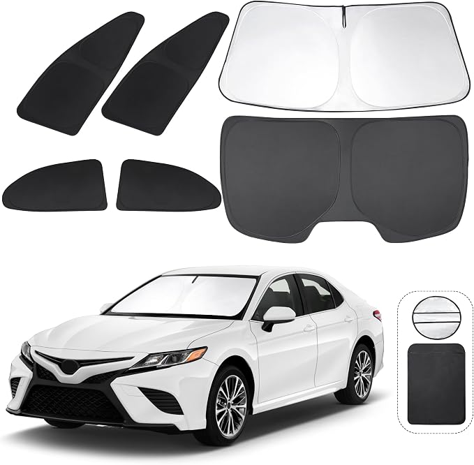 TINGLU Window Shades for Toyota Camry 2018-2024 Accessories Car Side Full by TINGLU