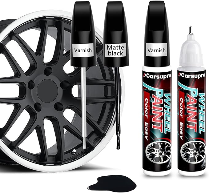 Black Rim Touch Up Paint. Wheel Scratch Repair Pen. Car Rim Paint Pen Quick And by Carsupro