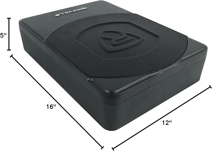 Rockville SS10P 800W Slim Under-Seat Active Car/Truck Subwoofer, Built-in Amp - Image 9