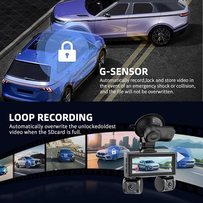 4 Channel Dash Cam Front and Rear, 360°Dash Camera - Image 7
