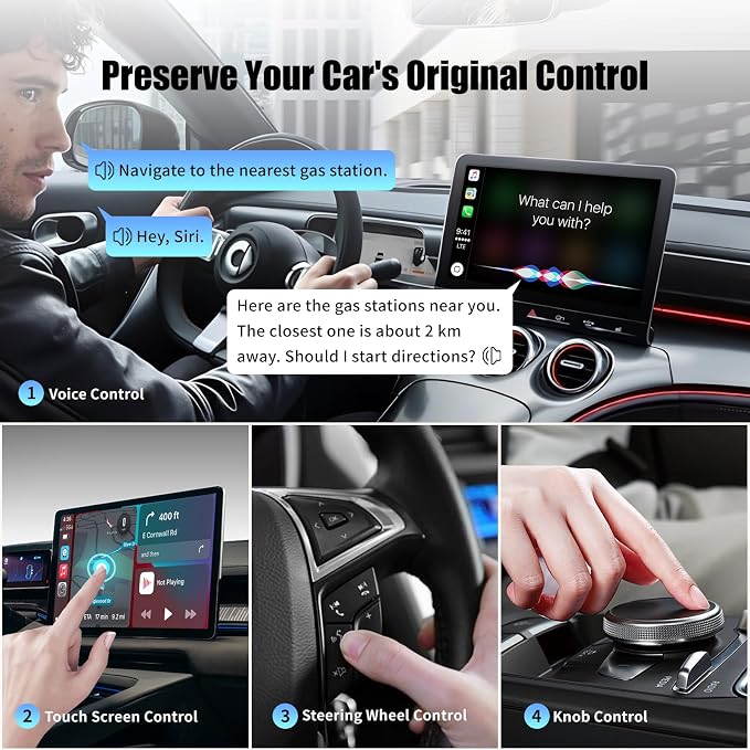 Wireless CarPlay Adapter for iPhone, Convert Wired to Apple CarPlay Wireless - Image 5