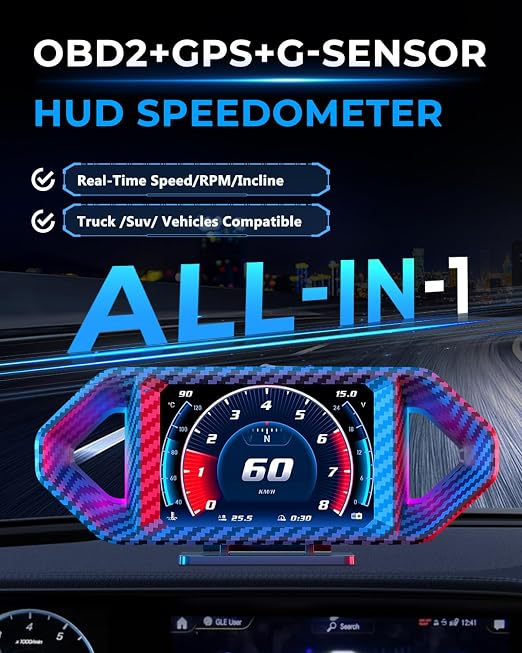 OBD2 HUD Head Up Display, Digital Speedometer Gauge - Image 2