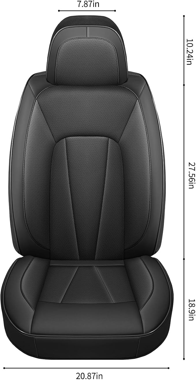 Front Car Seat Covers, Waterproof Leather Car Seat Covers, Comfortable - Image 4