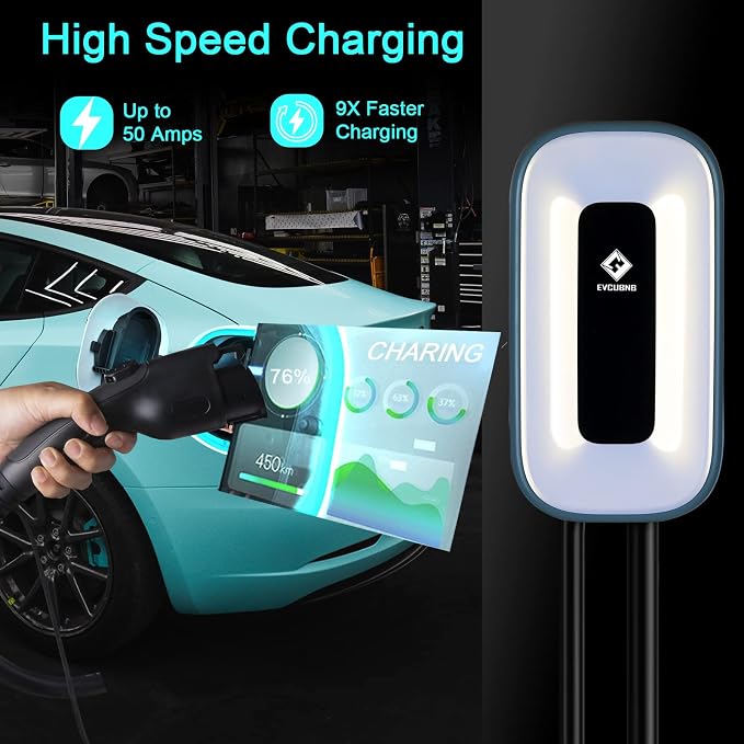 EV Charger Level 2，50 Amp Charge Station, Indoor/Outdoor EVSE, 25Ft Cable Level - Image 6