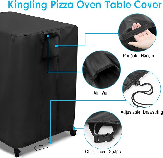 Kingling Outdoor Table Cover for Patio Cart Table, Waterproof Outdoor Grill - Image 2