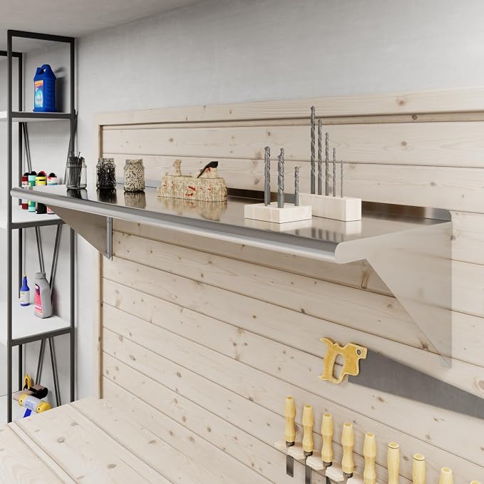 AmGood 16 in. x 60 in. Stainless Steel Wal Mount Shelf. Commercial/Home. Kitchen - Image 6