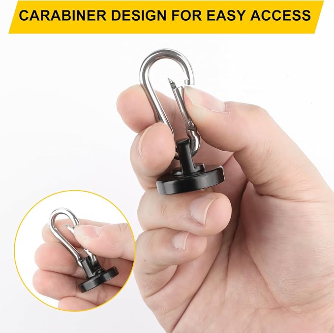 DIYMAG Black Magnetic Hooks, 70LBS Strong Heavy Duty Neodymium Magnet Magnetics - Image 6