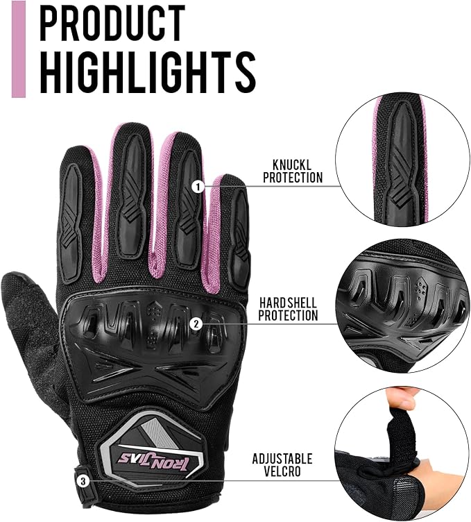 BORLENI Motorcycle Riding Gloves Touch Screen Full Finger Glove Motocross Road - Image 3