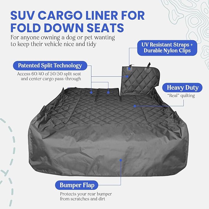 4Knines SUV Cargo Liner for Dogs, Trunk Mat for SUV, Durable Cargo Cover - Image 3