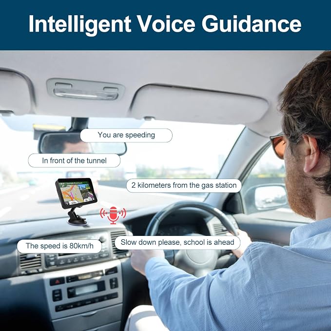 GPS Navigator for Car Truck RV, 9 inch Touch Screen Latest 2025 Map, Real Voice - Image 7