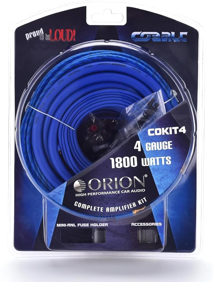 ORION CBA2000.1D Amp 2000W Max Amplifier + COKIT4 4GA Wiring Kit Combo - Image 5