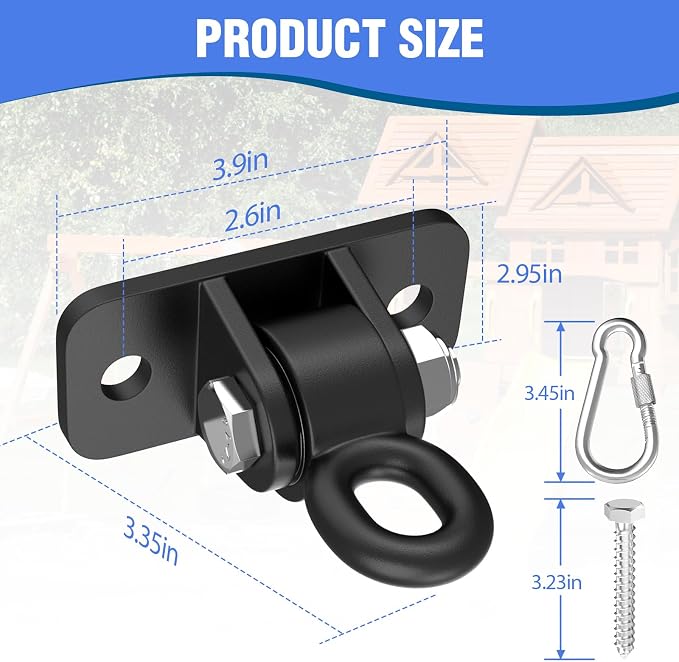 BETOOLL Swing Hangers with Bearing, Heavy Duty Porch Swing Hanging Kit - Image 5