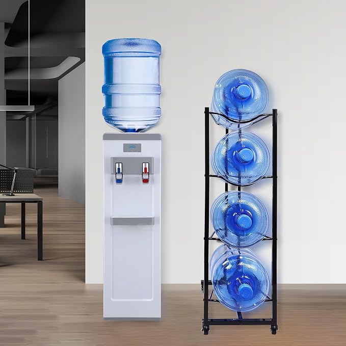 5 Gallon Water Bottle Holder, 4-Tier Heavy Duty Water Cooler Jug Rack, Water - Image 2