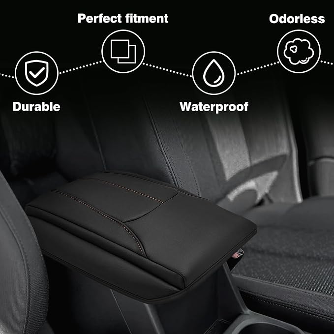 Muslogy Center Console Cover 1-Inch Extra Thick Armrest Pad Compatible - Image 5