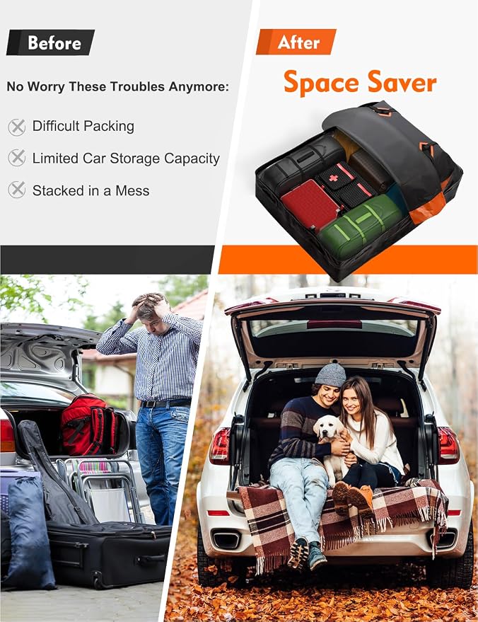 FIVKLEMNZ 30 Cubic Car Rooftop Cargo Carrier Roof Bag Waterproof - Image 6