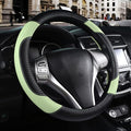 Leather Car Steering Wheel Cover, Non-Slip Car Wheel Cover Protector Breathable by Szttswamp