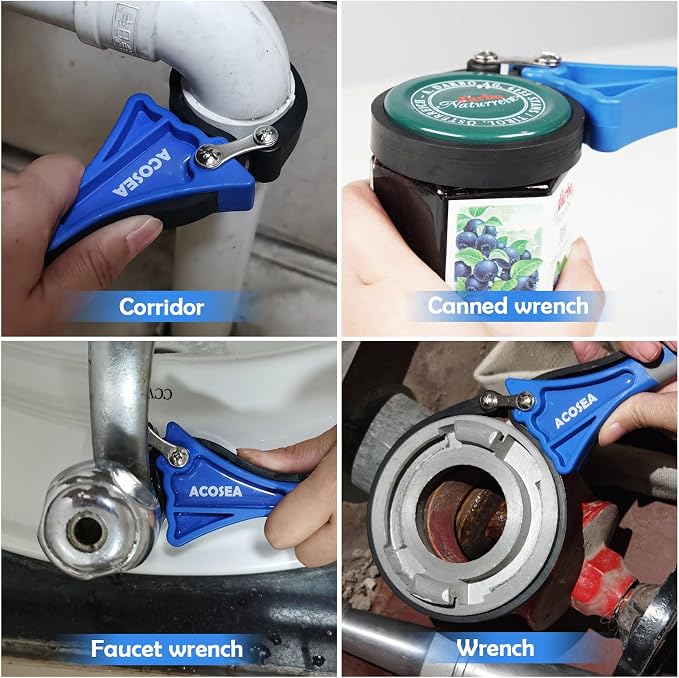 2-Pack Strap Wrench, Adjustable Blet Jar Opener, Water Filter Plumbing Faucet - Image 2