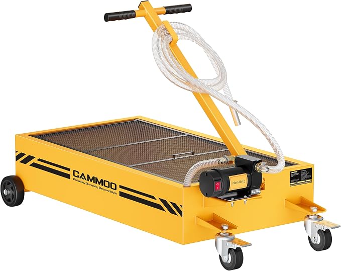 20 Gal Electric Oil Drain Pan, 110V High-Flow Pump, 9.8 FT Hose, 200 W Motor by CAMMOO