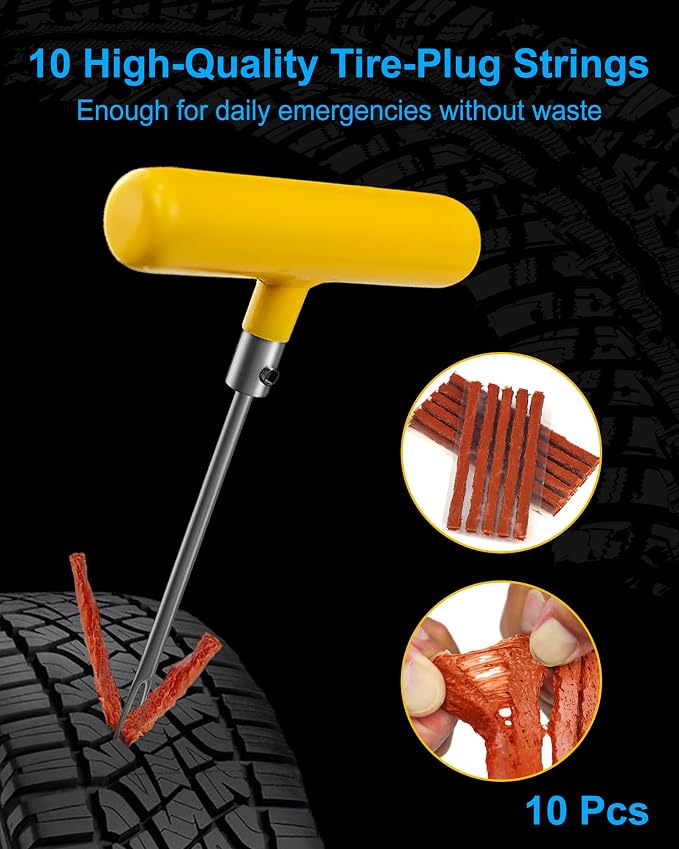 Tire Repair Kit with Plugs, Tire Plug Kit Heavy Duty Professional - Image 4