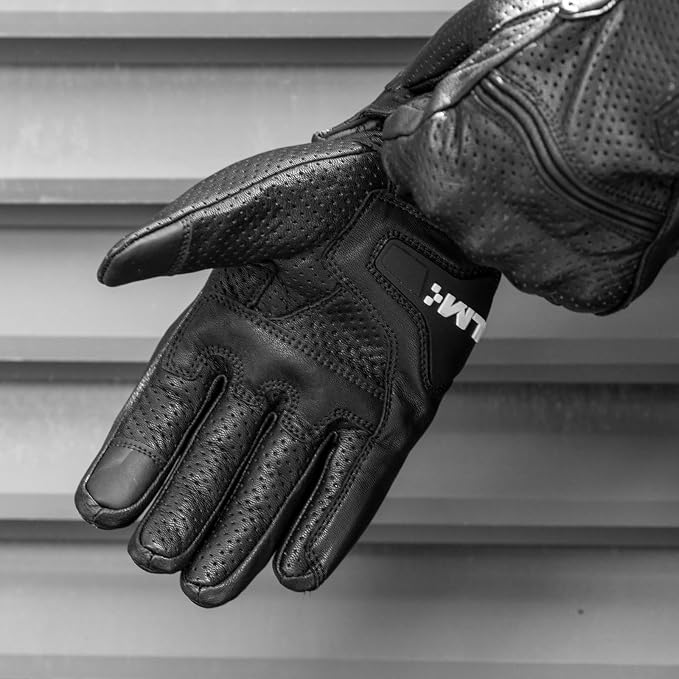 ILM Goatskin Leather Motorcycle Motorbike Powersports Racing Gloves Touchscreen - Image 8