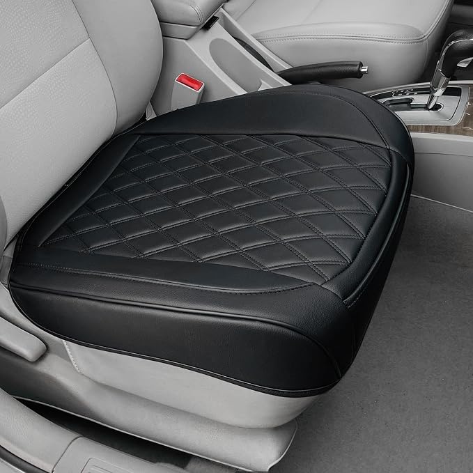 1 Pack Leather Front Car Seat Cover Bottom Car Seat, Anti-Slip and Full Wrap by BEITK