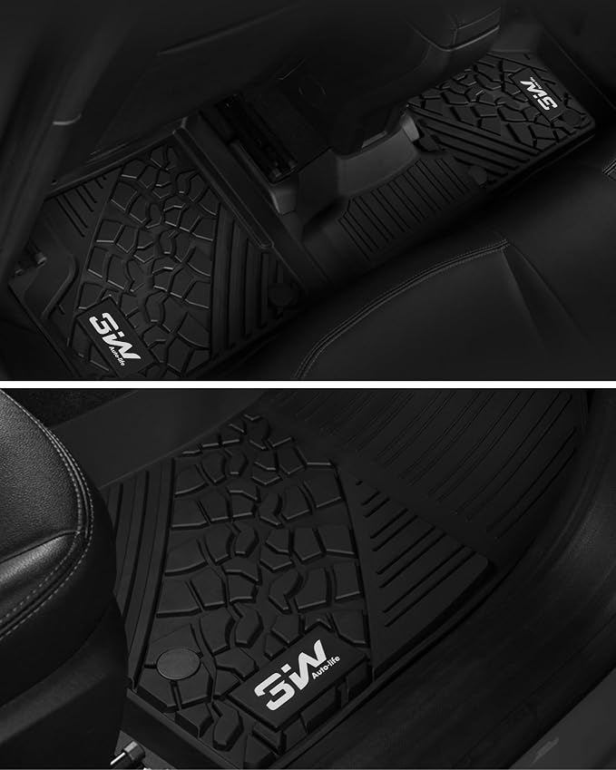 3W Floor Mats Fit for Jeep Cherokee 2015-2023 TPE Floor Liner 1st and 2nd Row - Image 8