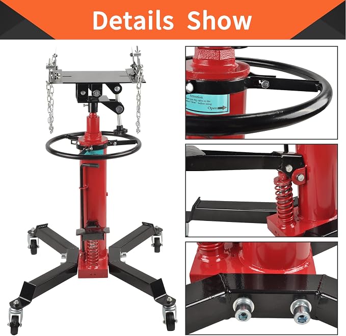 1600Lbs 2 Stage Hydraulic Transmission Jack Stand Telescoping 34" - Image 3