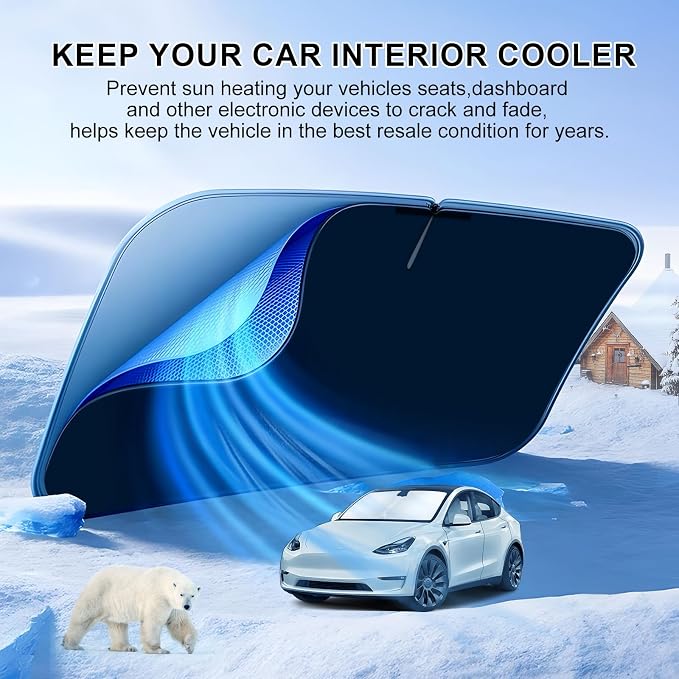 T TGBROS Windshield Sun Shade Custom Fit - Image 2
